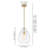 Glowlite 1-Light Single Clear Glass Teardrop Pendant-1772985444