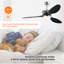 Ventilateur de plafond 52 po avec pales en ABS avec lumières et télécommande