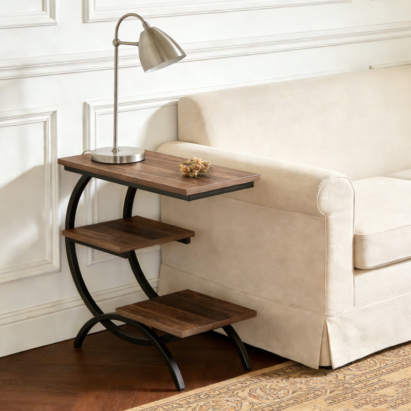 Table de bout, table d'appoint en forme de C