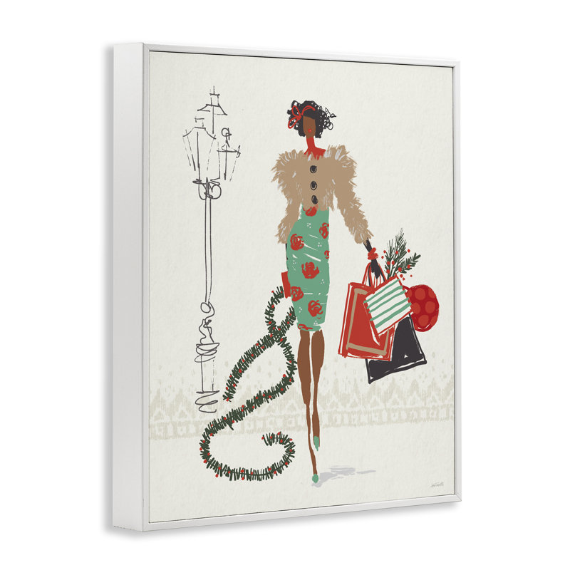 Art giclée festive par Anne Tavoletti, Estampe numérique encadrée blanc bord de mer, H 20 po x l 16 po