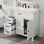 Meuble-lavabo avec lavabo, 2 tiroirs et 2 portes-392304386