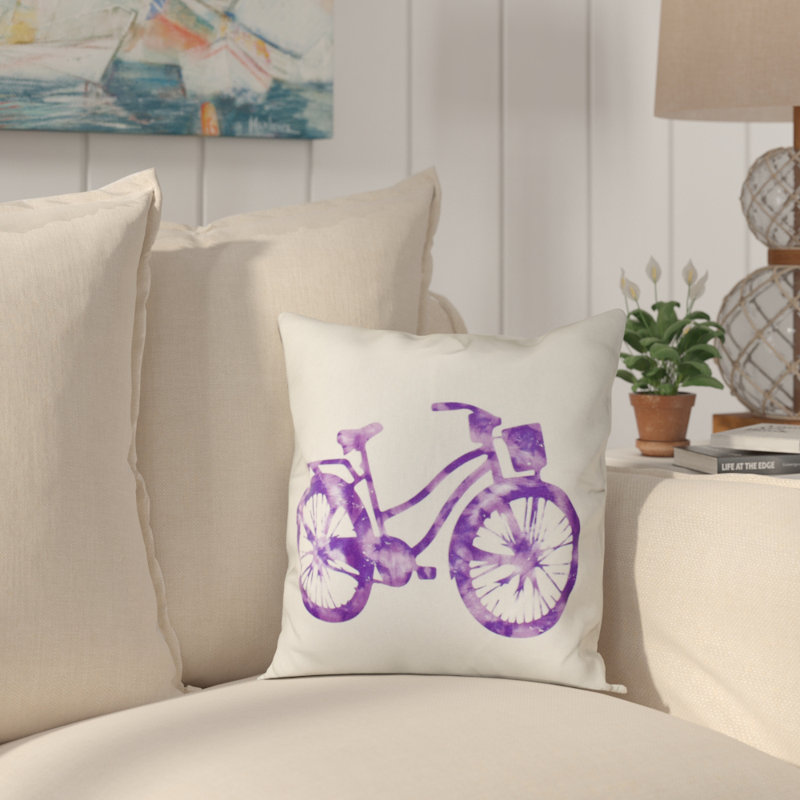 Reversible Throw Pillow, 26" H x 26" W, Violet