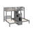 Twin Over Twin & Twin Bunk Bed With Staircase And Drawer-524585249