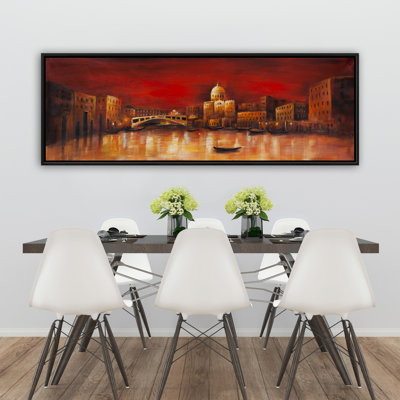"Venise" par red dawn - Contemporary encadrée, art sur toile