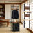 Multifunctional Hall Tree With Laundry Hamper And Storage Shelves, Freestanding Coat Rack Organizer With Removable Bags On Wheels And Hanging Rods