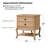 Evars Traditional 3-Drawer Fully Assembled End Table with Hidden Drawer and Built-In Power Outlet-106403964