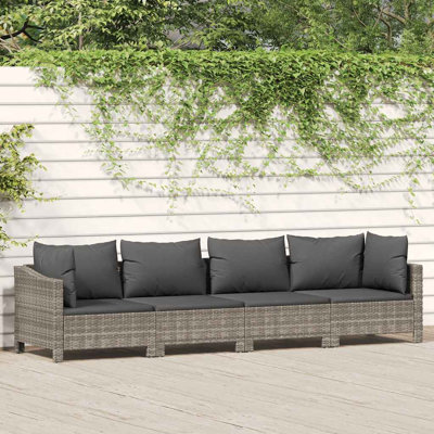 Ensemble de salon de jardin d'extérieur gris
