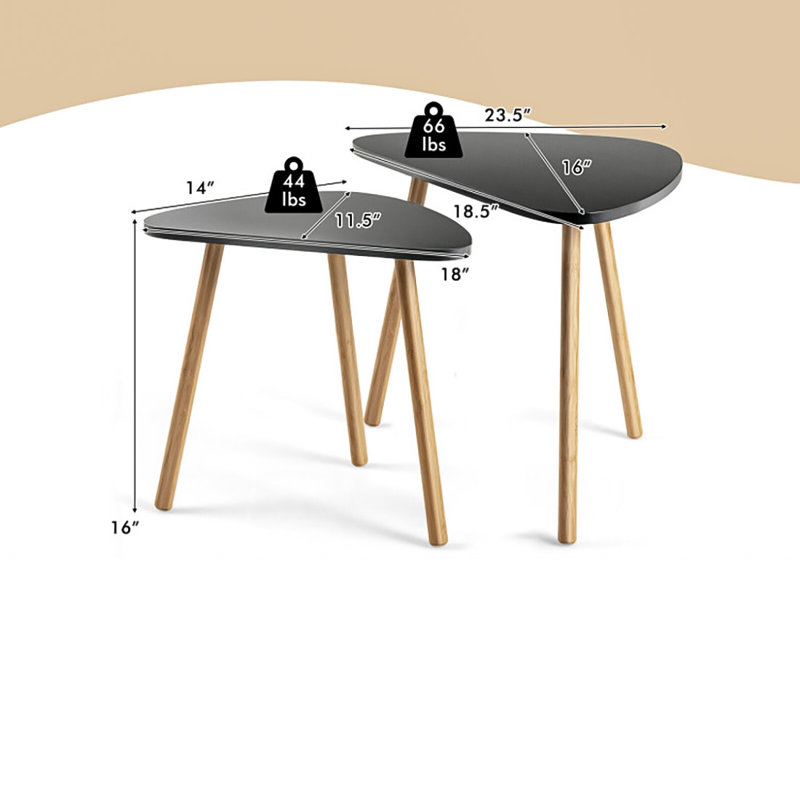 Ensemble de tables basses 2 pièces Klemas