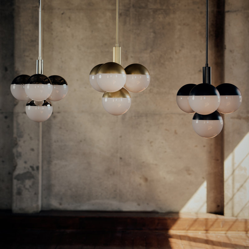 Oliver Pendant (Natural Brass), Polished Nickel