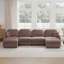 Canapé modulaire ergonomique chenille à 4 places avec 2 repose-pieds Chenille Cloud-714770388-714770390