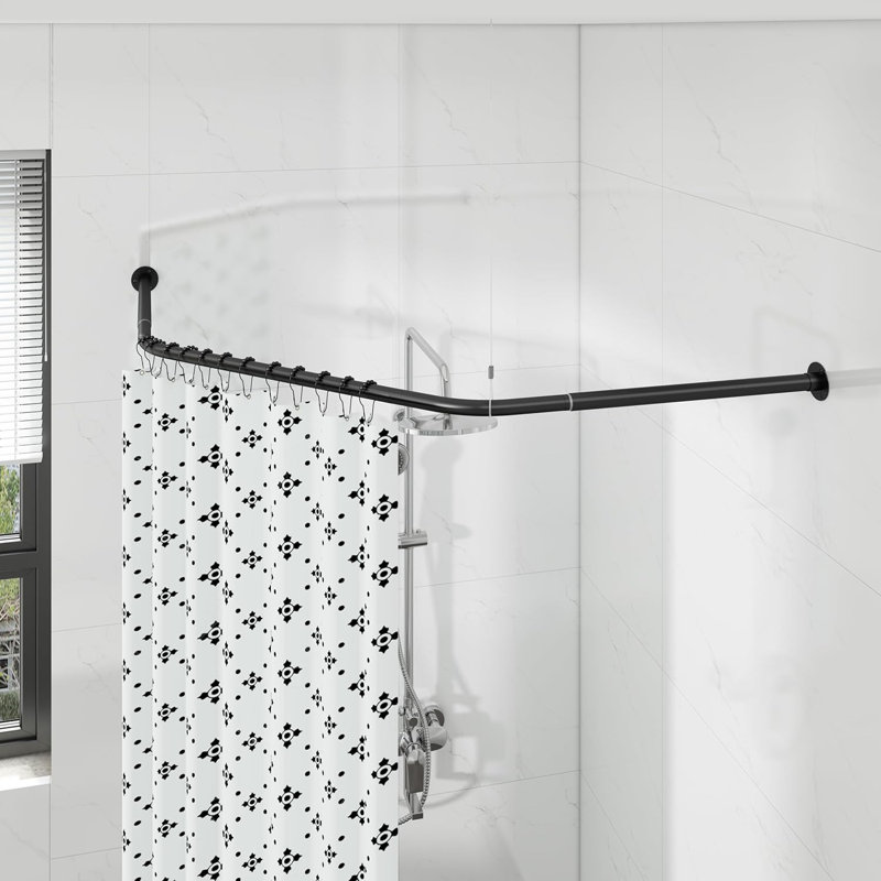 43.7cm L-Shaped Wall Shower Curtain Pole
