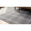 Gray Hand-Knotted Wool Subtle Plaid Texture Geometric Modern Contemporary Carpet Rug-1652142721