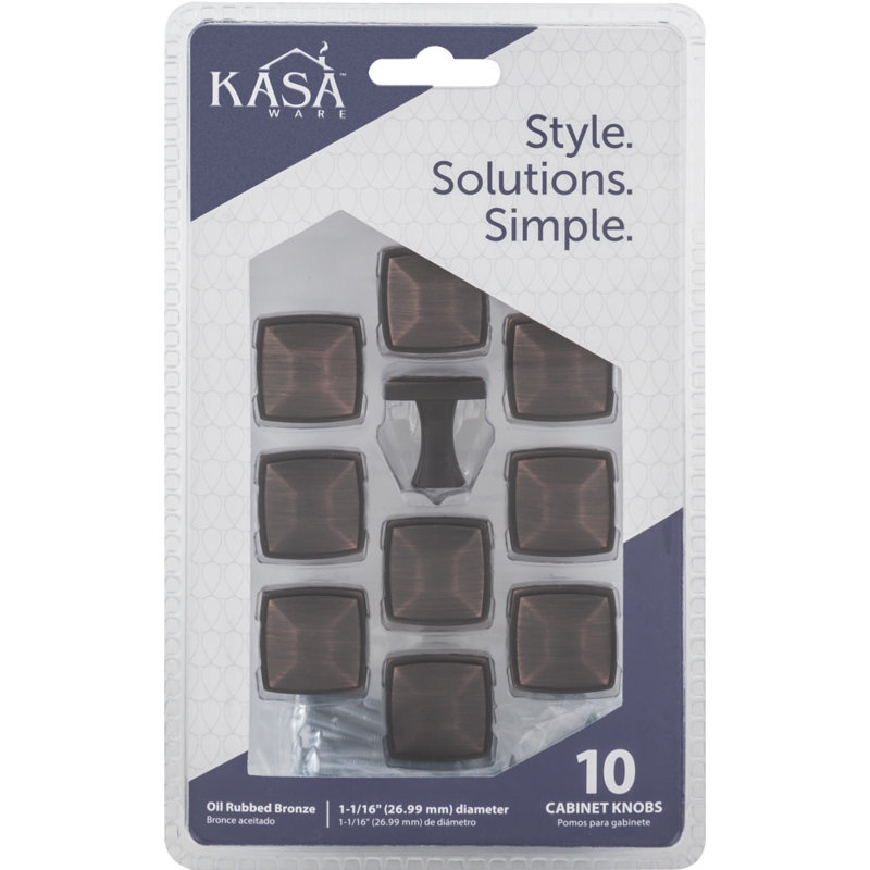 Square Knob Multipack, Brushed Oil Rubbed Bronze