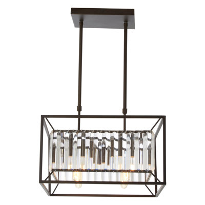 Waldschmidt 4 - Light Black Square/Rectangle Pendant