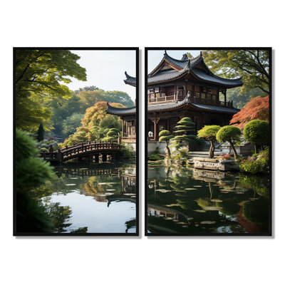 Asian Art Serene Pagoda I - Global Art Prints On Canvas