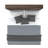 Kayna Rustic Bookcase Bed in Brown with USB Charging and LED Lights-100514122