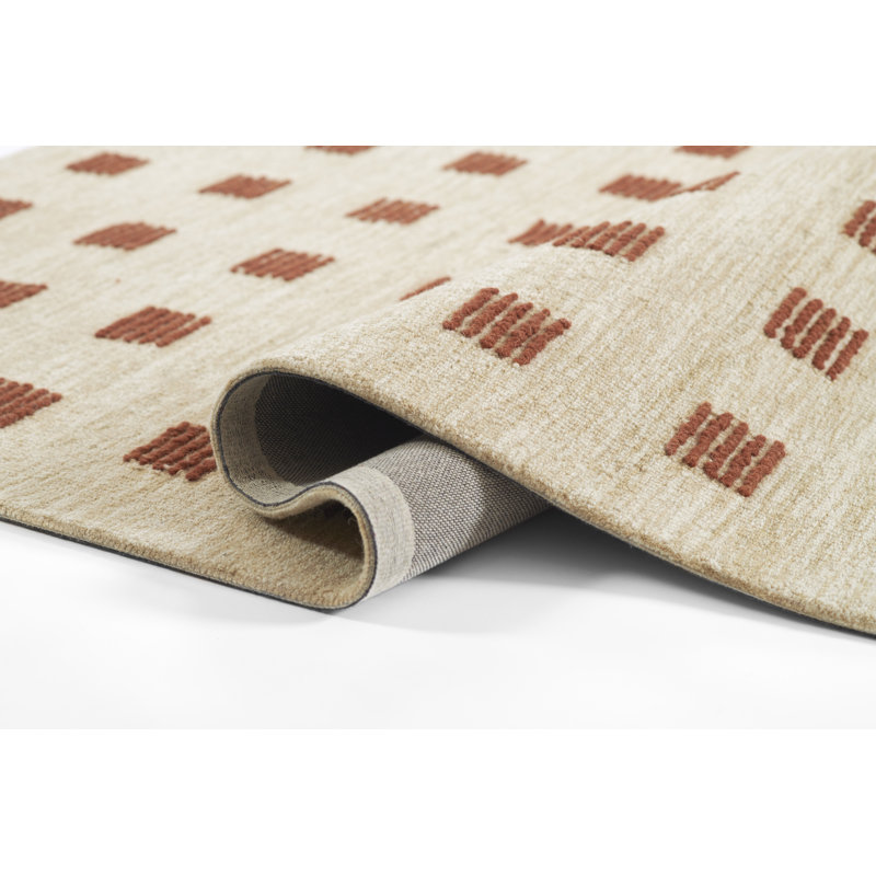 Birch Lane™ Lanora Hand Tufted Wool Rust Area Rug 2' X 3', Rectangle 3'6" x 5'6"