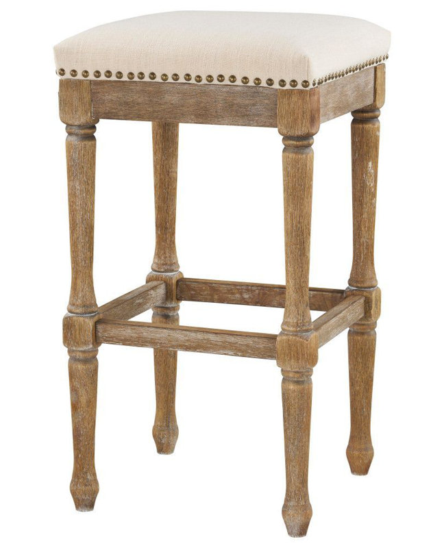 Downieville Solid Wood Accent Stool