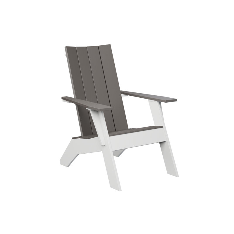 Berlin Gardens Nordic Adirondack Chair, Graphite/Matte White Base