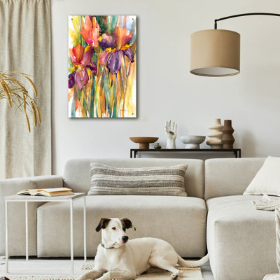 Art mural en verre 24 "x 36" Together 1 "par Annelein Beukenkamp