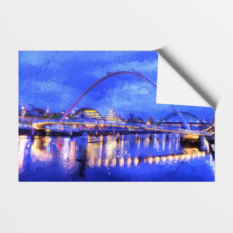 Millennium Bridge in Newcastle - Frameless Print, 42 cm H x 59.4 cm W