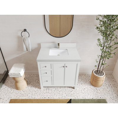 Chicago 36'' Single Bathroom Vanity with Top