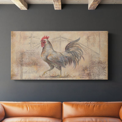 Rustic Fowl II - Toile tendue avec châssis - Prêt à accrocher