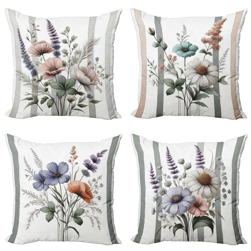 Dimgray And Multicolor Reversible Throw Pillow, 16"H x 16"W
