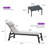 Outdoor Lounge Chair Set Aluminum Patio Chaise Lounger Set Of 3 With Wheel And Pillow-1995005942
