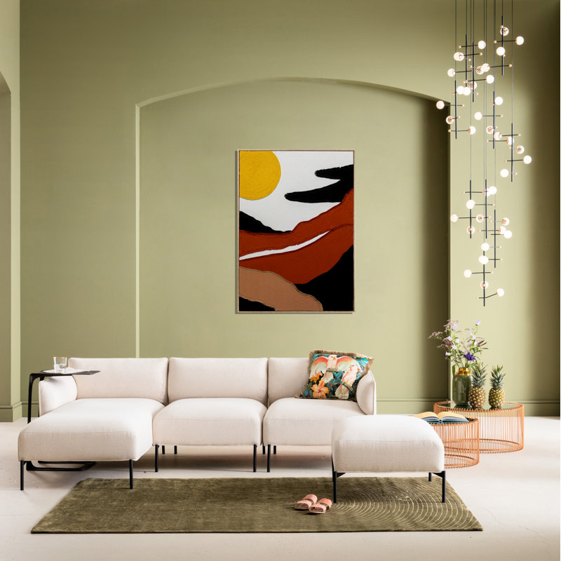 Artistic Sunrise Knitted Art Print on Canvas