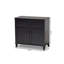Armoire à chaussures moderne en bois brun foncé (haute)-1721756726
