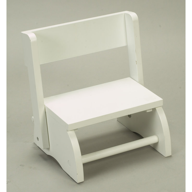 1 - Step Lightweight Folding Step Stool, White