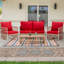  Ensemble de canapé de patio en PEHD avec structure en aluminium et table basse 4 pièces Malynn-87393719