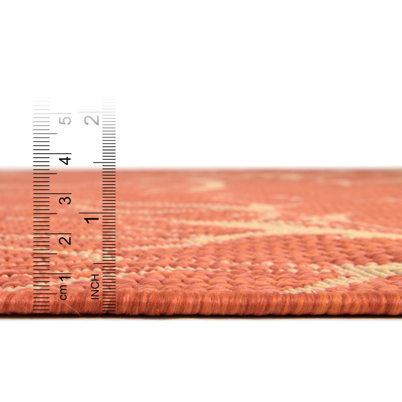 Almaden Abstract Indoor / Outdoor Rug, Rectangle 6'1" x 9'