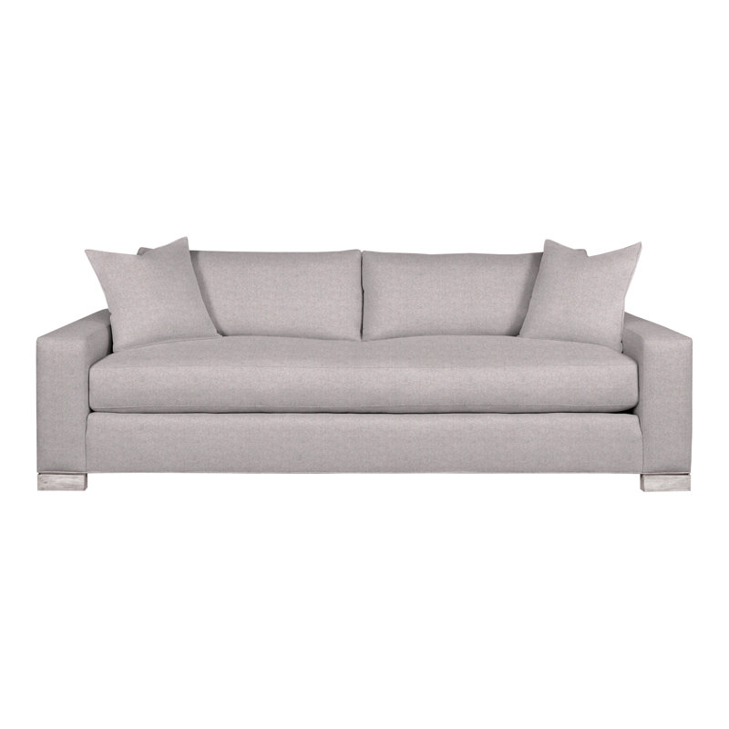Claremont Upholstered 83.5'' Sleeper Sofa, Dove Gray, Nadia Linen