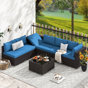 Quadreka 7 Pieces Outdoor Patio Set with Cushions