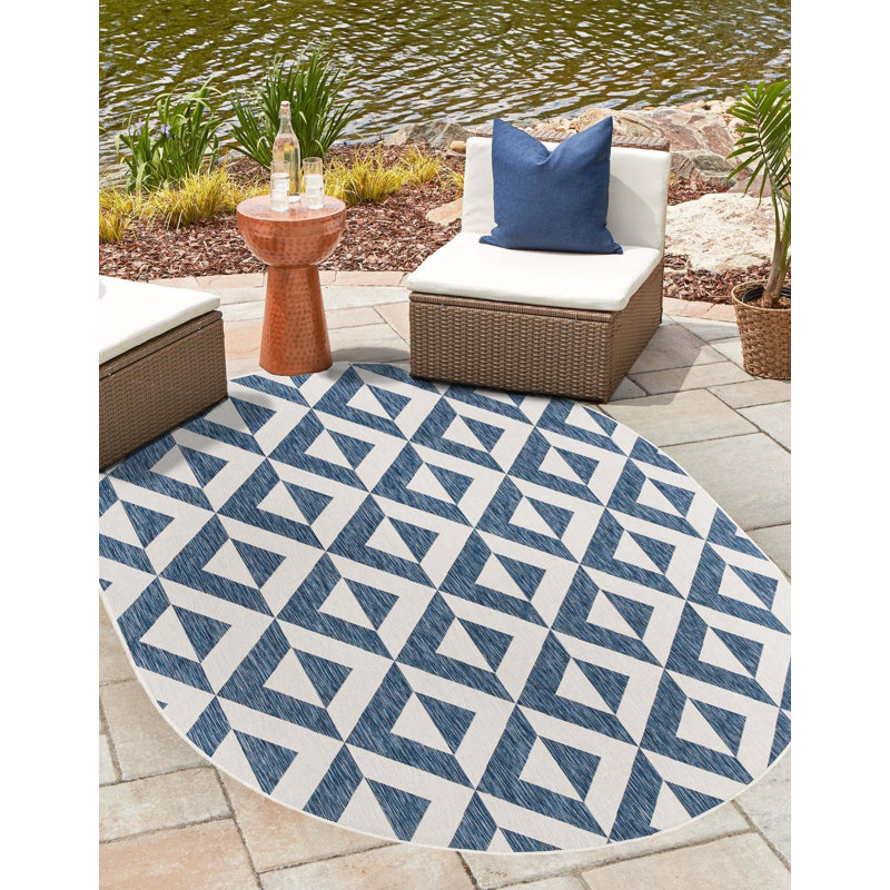 Jill Zarin Napa Indoor/Outdoor Rug, Oval 5'3" x 8'