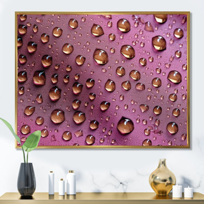 " Pink Rose With Raindrops "