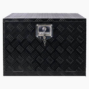 Hewei 24'' W 31.81 Gallons Water Resistant Metal Lockable Deck Box