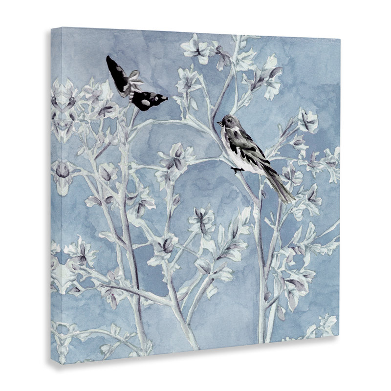 «Minted Serenity Bird pair», art mural par Melissa Wang, H 24 po x l 24 po