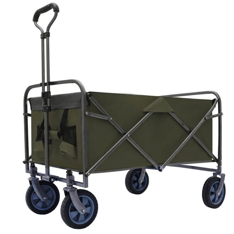 Chariot de camping pliant polyvalent pour l'extérieur, Gris / Kaki