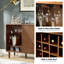 Armoire d'appoint 2 portes avec porte-bouteilles Ayden Mid-Century-1024644540
