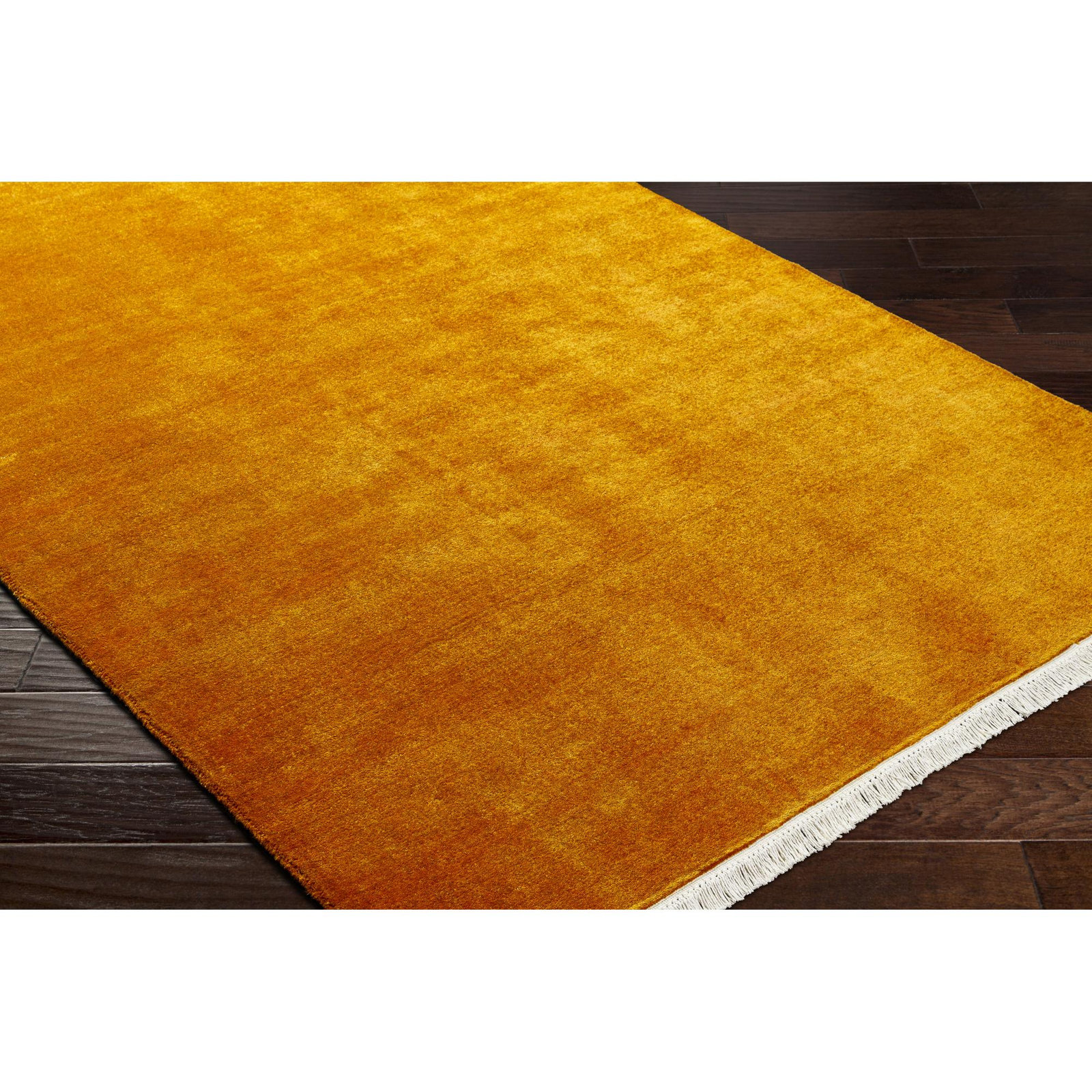 Clio Handmade Wool Burnt Orange Rug, Rectangle 2' x 3'