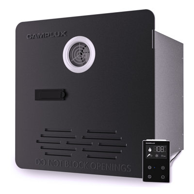 CAMPLUX 65,000 BTU 2.64 GPM Outdoor RV Propane Tankless Water Heater, Black