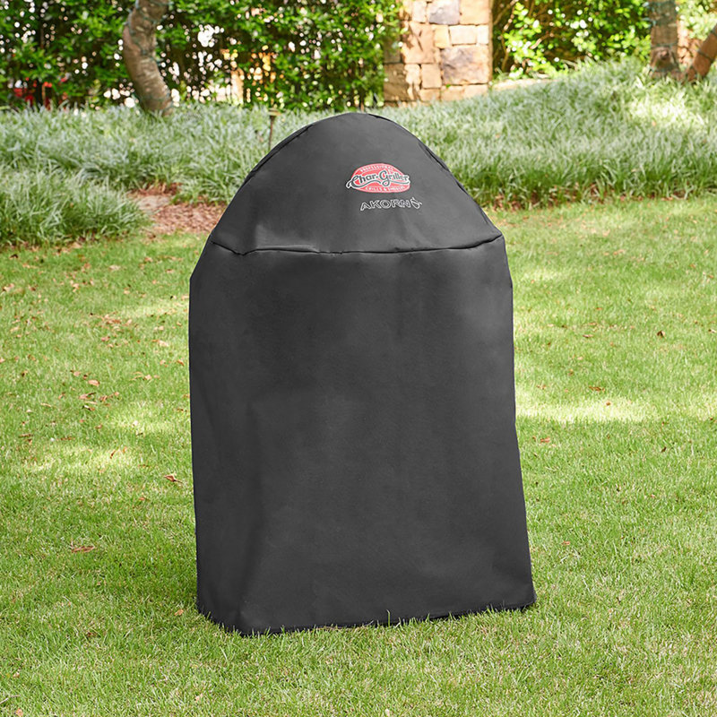 Char-Griller Akorn Kamado BBQ Grill Cover – Heavy-Duty Waterproof Outdoor Cover with PVC Lining for Folding Shelf Models