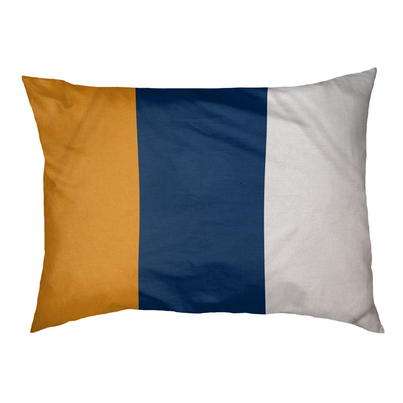 Coussin Atlanta, Or / Marine / Blanc, Très grand (l 50 po x P 40 po x H 17 po)