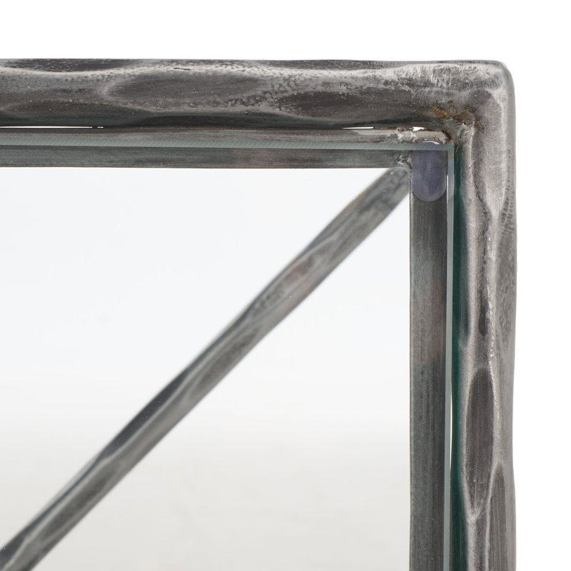 Table de bout Evelynn, Argent argent, Clair