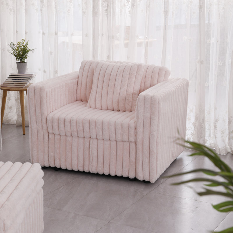 Canapé rembourré Isida, Rose clair