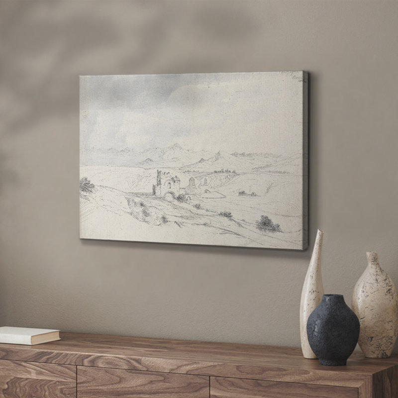 Croquis rétro - XX - galerie Cavas, H 8 po x l 12 po