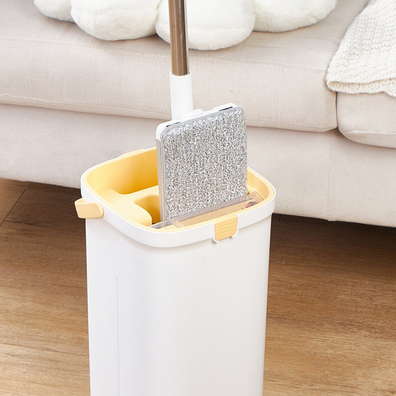 Gray Machine-Washable Spin Mop Pad Replacements, 2-Pack